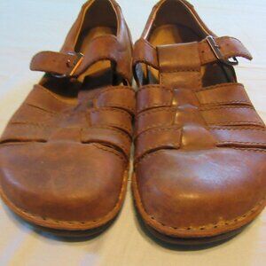 Womens Birkenstock Brown Leather Fisherman Sandals Sz 10